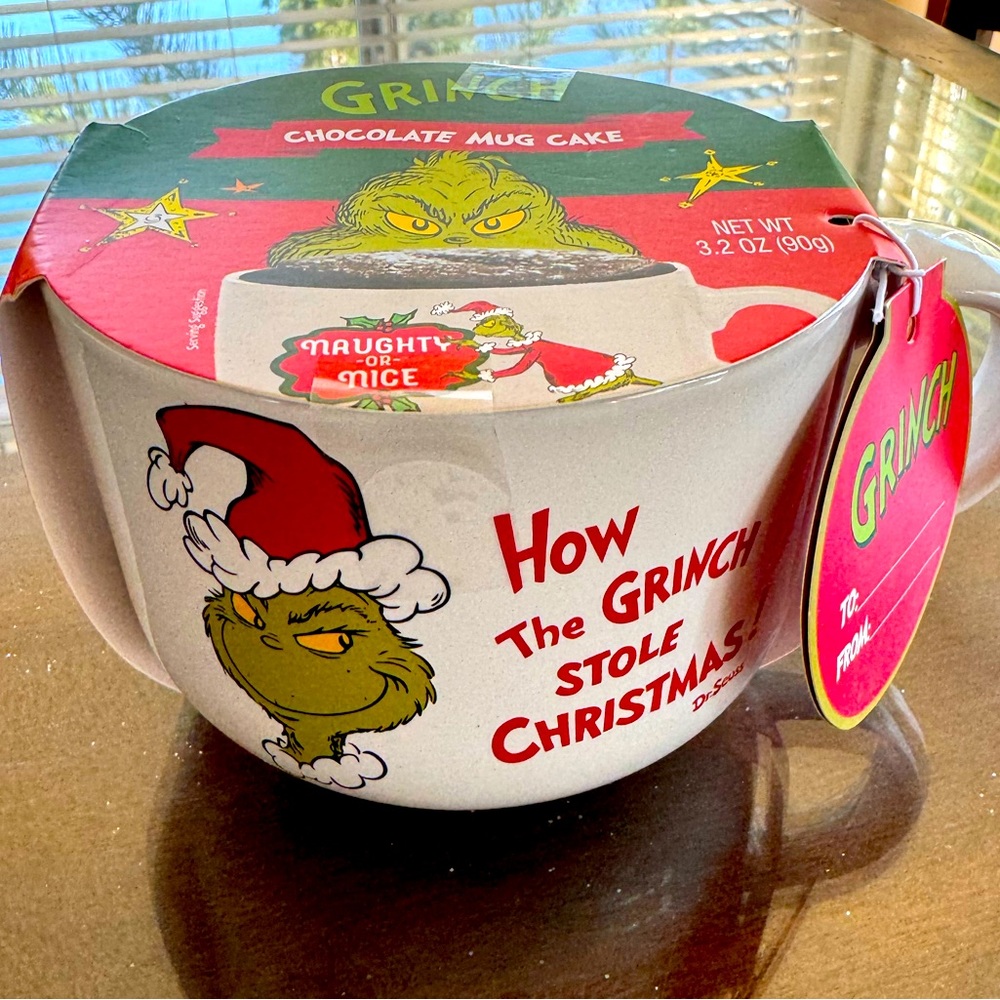 Dr Suess the Grinch Chocolate Cake and Mug
